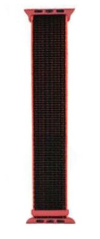 Curea iUni compatibila cu Apple Watch 1/2/3/4/5/6/7, 40mm, Nylon Sport, Woven Strap, Black/Red