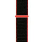 Curea iUni compatibila cu Apple Watch 1/2/3/4/5/6/7, 40mm, Nylon Sport, Woven Strap, Black/Red